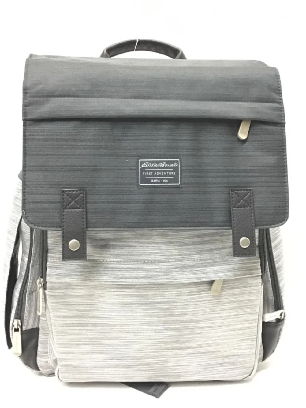 Eddie Bauer Gray & Charcoal Diaper Backpack